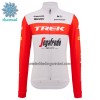 Wielershirt 2023 Trek-Segafredo Lange Mouw Winter Thermal Fleece Rood Wit